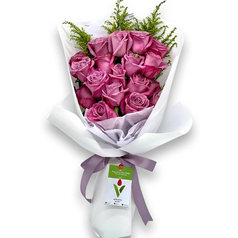ANTONIA BOUQUET Purple Roses Flowers & Gifts Delivery Selangor