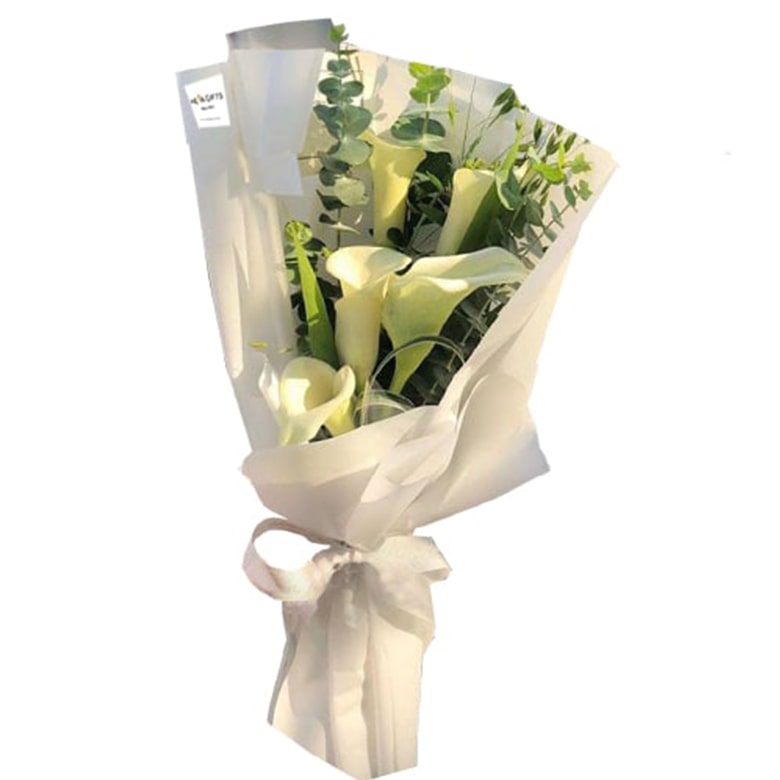 SIMONA White Calla Lily Bouquet Florist Bangsar Heva Gifts Heva