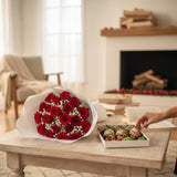Christmas Roses with Chocolate-Dipped Strawberries Gift Set