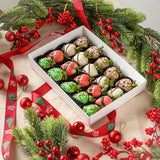 Christmas Chocolate-Dipped Strawberries Gift Box