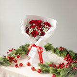 Christmas Red Roses Bouquet
