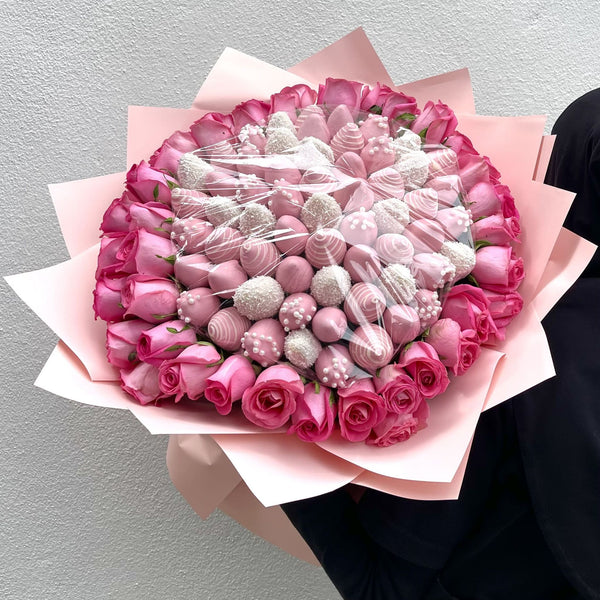 ALFINA Pink Rose and Chocolate Bouquet