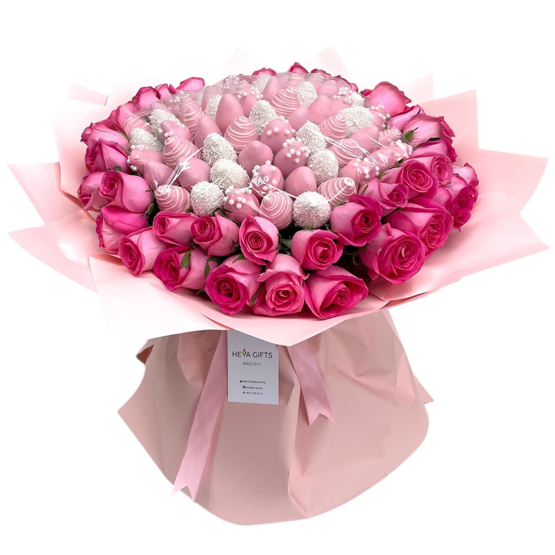 ALFINA Pink Rose and Chocolate Bouquet