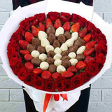 ABBA Red Rose and Chocolate Berries Bouquet