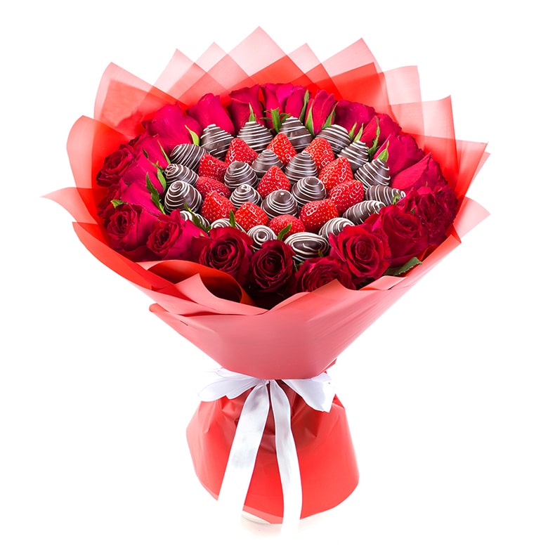 Chocolate Bouquet and Roses