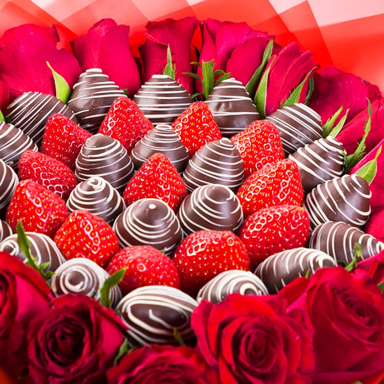 Chocolate Bouquet and Roses