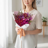 Akila red cut orchids bouquet KL delivery Heva Gifts