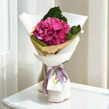 Alexandra maroon purple hydrangea bouquet KL online flower delivery Heva Gifts