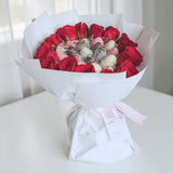 Amina red rose and chocolate strawberry romantic gift delivery Kuala Lumpur