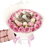 AMINA Purple Roses and Chocolate Gift