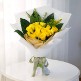 Amra yellow rose bouquet friendship flower delivery Malaysia Heva Gifts