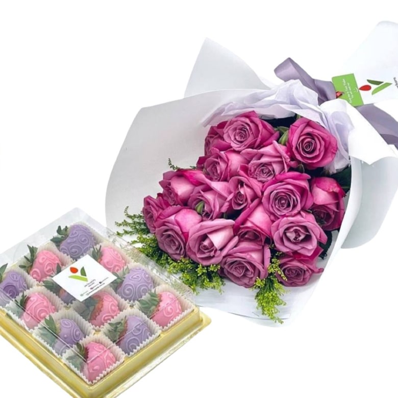 Heva Gifts: Purple Rose and Chocolate
