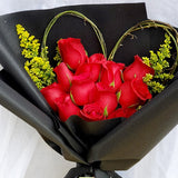 Heva Gifts: Dozen Red Rose Bouquet