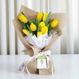Arun yellow tulip bouquet get well soon flower delivery Malaysia Heva Gifts