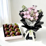 ASHTON Purple Rose bouquet with Chocolate