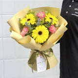 Aurora mix gerbera and carnation bouquet KL online florist Heva Giftssh gree