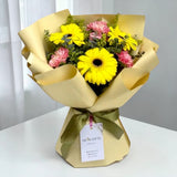 Aurora mix gerbera and carnation bouquet florist delivery Malaysia Heva Giftsn 