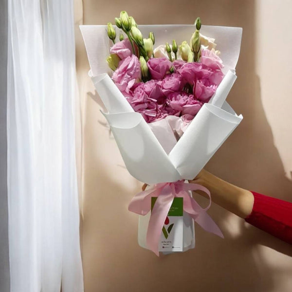 AZZA Pink Eustoma Bouquet