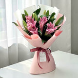 Basil Pink Lily Bouquet
