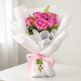 Belen pink rose bouquet birthday flower delivery Malaysia Heva Gifts