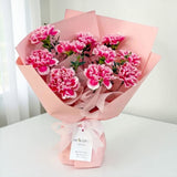 Bloom of Affection pink carnation bouquet anniversary delivery Kuala Lumpur Heva Gifts