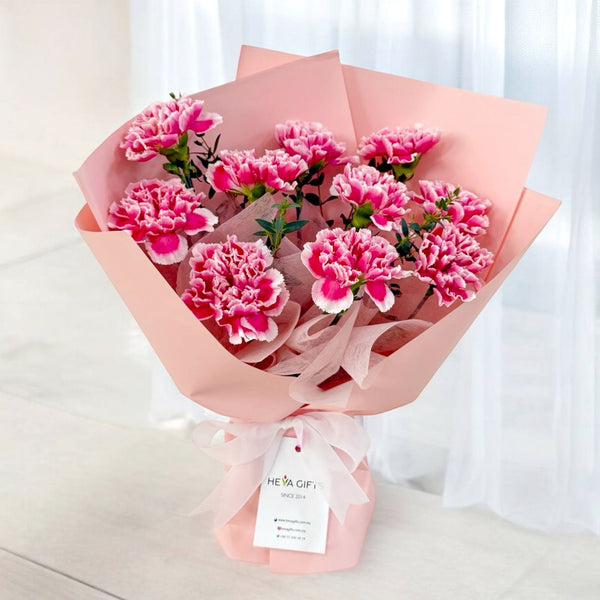 Carnation bouquet for Mothers Day Kuala Lumpur