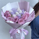 BORA Chocolate bouquet with Purple Roses