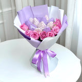 BORA Chocolate bouquet with Purple Roses