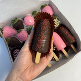 CIARA Chocolate dipped Banana and Strawberries