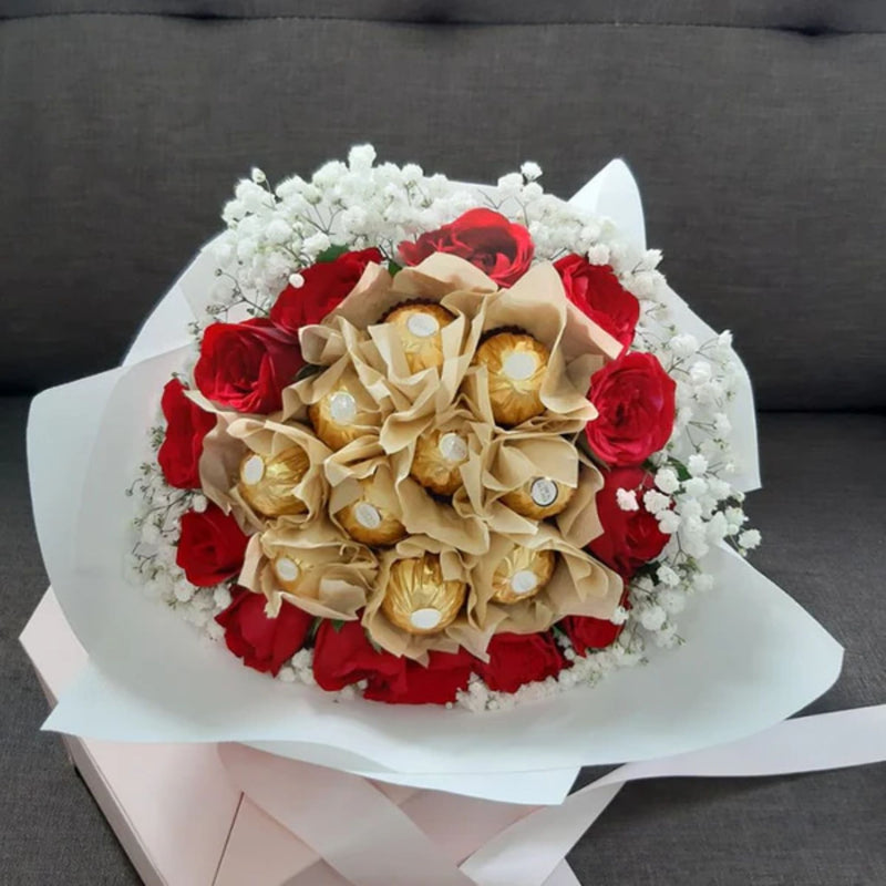 CASSY Rose and Ferrero Rocher Bouquet