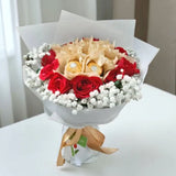 Cassy red rose Ferrero Rocher chocolate bouquet Valentine's flower delivery KL Heva Gifts