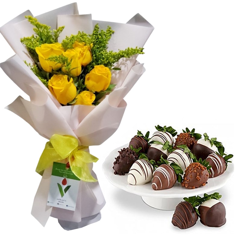 CHAYA GIFT SET Roses and Chocolate Gift Same Day Free Delivery