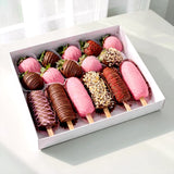 Ciara chocolate dipped banana and strawberry box delivery Malaysia Heva Gifts