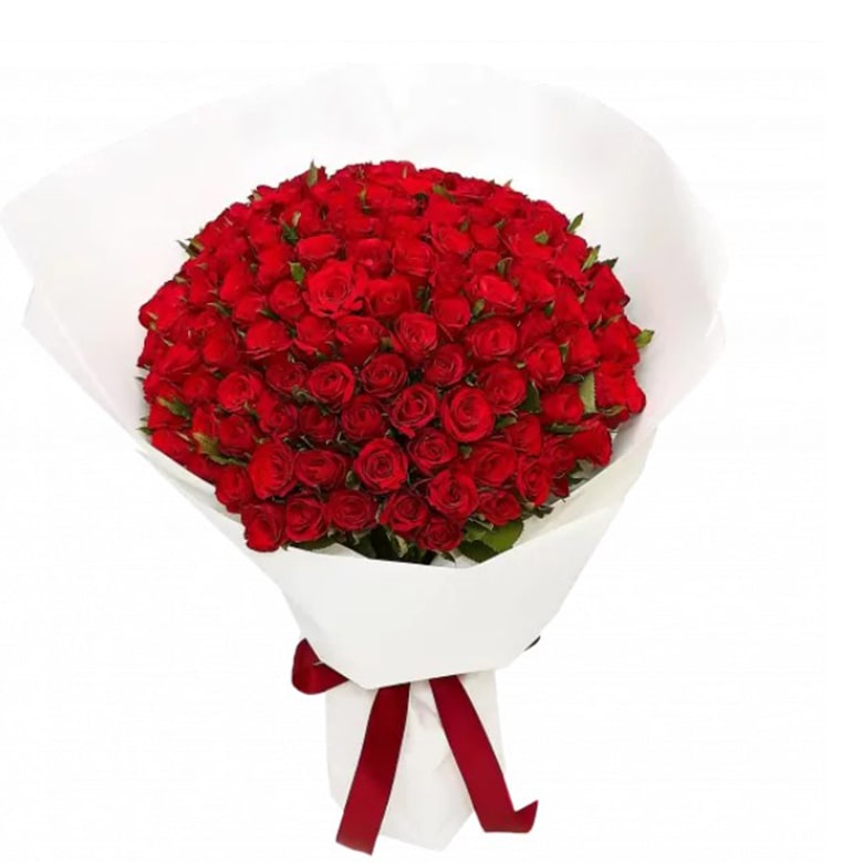 100 Red Roses Bouquet, 800 Flower