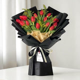Connor red tulip bouquet Valentine's flower delivery KL Heva Gifts
