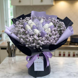 DHARANI Lavender Baby's Breath and Chocolate Strawberry bouquet