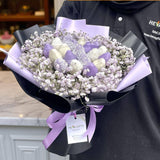 DHARANI Lavender Baby's Breath and Chocolate Strawberry bouquet