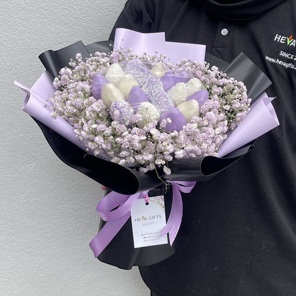 DHARANI Lavender Baby Breath and Chocolate bouquet