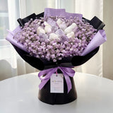 DHARANI Lavender Baby's Breath and Chocolate Strawberry bouquet