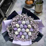 DHARANI Lavender Baby's Breath and Chocolate Strawberry bouquet