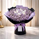 DHARANI Lavender Baby's Breath and Chocolate Strawberry bouquet