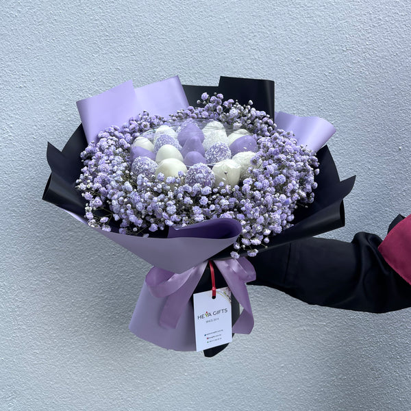 DHARANI Lavender Baby Breath and Chocolate bouquet