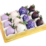 Chocolate covered Strawberries purple theme