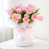 Emily premium pink tulips box arrangement KL online flowers and gifts