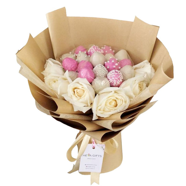white rose bouquet gift