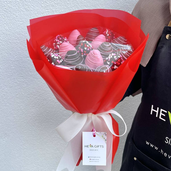 FIEYQA Chocolate Strawberry Bouquet