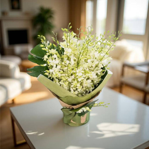 FROZEN WHITE ORCHID BOUQUET