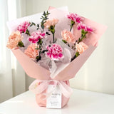 Graceful Duo – Pink and Peach Carnations Bouquet