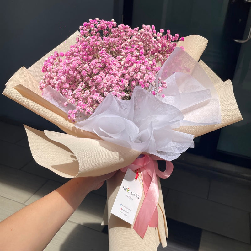 FRANCESCA Pink Baby's Breath Bouquet