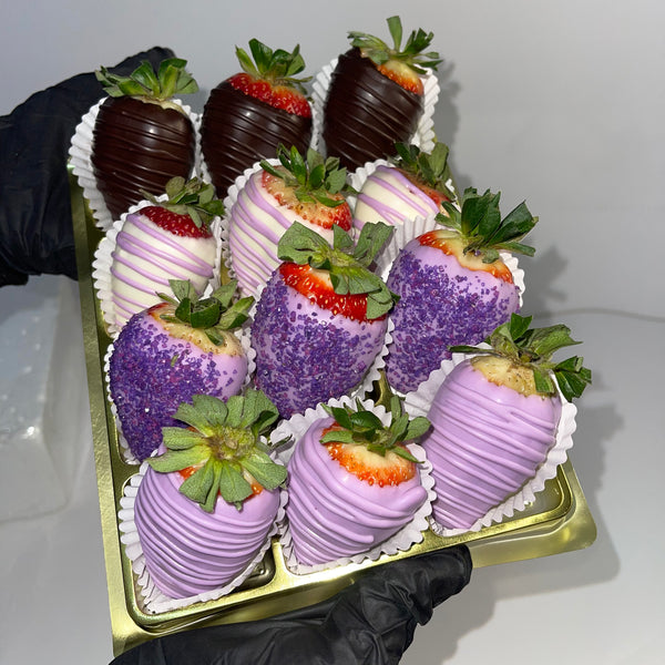 ELLIS Purple theme Chocolate Strawberries